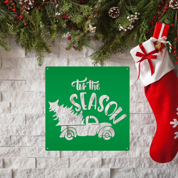 Tis the Season Christmas Metal Sign