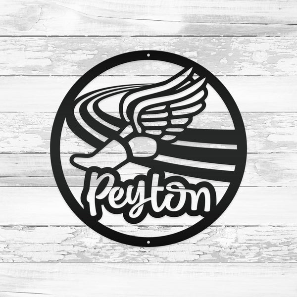 Metal Custom Track and Field Sign - Athlete's Gift - Senior Night Gift
