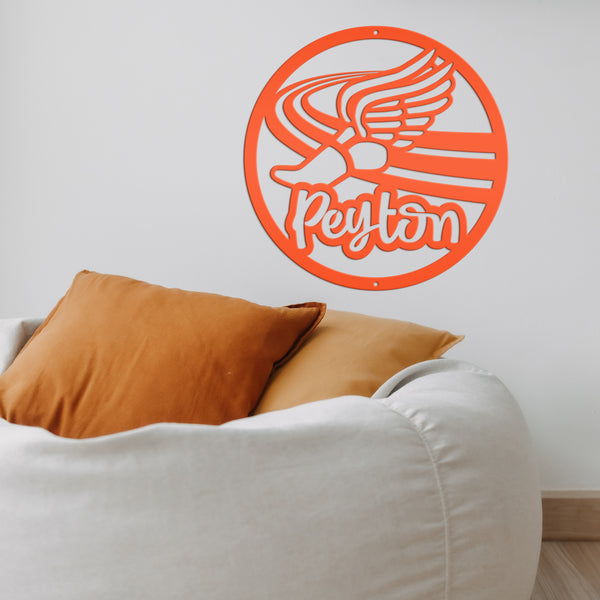 Metal Custom Track and Field Sign - Athlete's Gift - Senior Night Gift