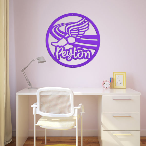 Metal Custom Track and Field Sign - Athlete's Gift - Senior Night Gift