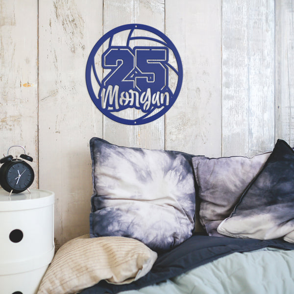 Personalized Volleyball Name and Number Metal Sign-Senior Night Gift-Personalized Gift