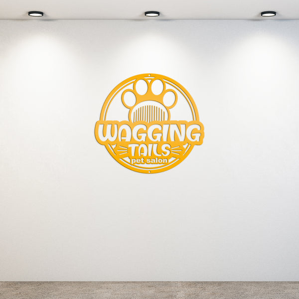 Custom Dog Grooming Business Metal Sign