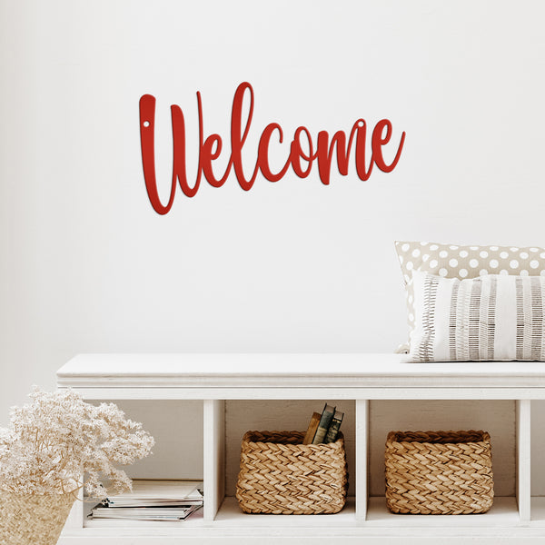 Welcome Indoor/Outdoor Metal Sign, Welcome Sign Saying , Welcome Sign Wall Art, Welcome Wall Decor , Welcome Home Decor