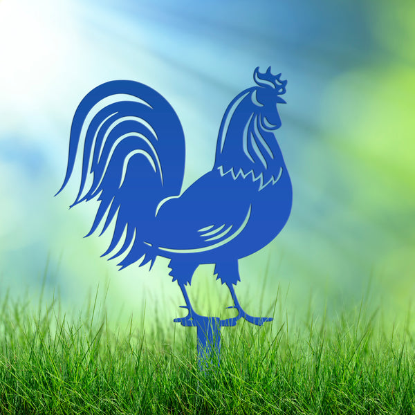 Chicken Garden Metal Yard Stakes-Chicken Lawn Ornaments