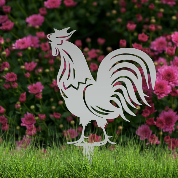 Chicken Garden Metal Yard Stakes-Chicken Lawn Ornaments