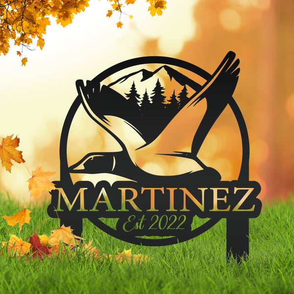 Custom Duck Hunting Metal Lawn Sign - Personalized  Lawn Sign-Duck-Mallard Hunting Yard Signs -Stakes-Duck Hunting-Club-Organization -Business Sign