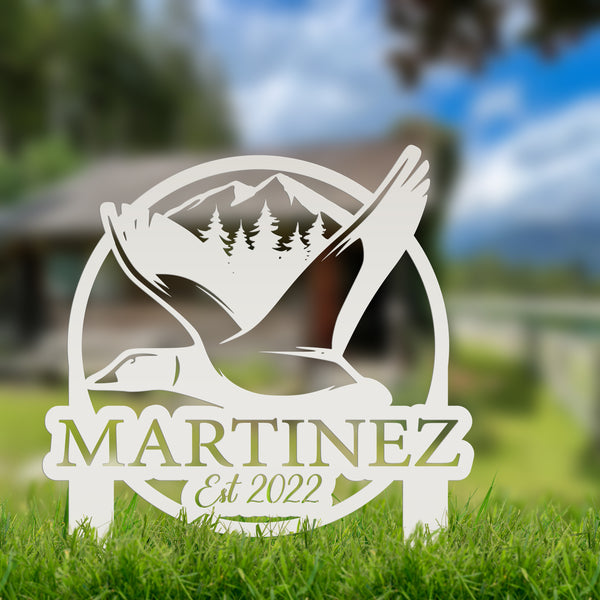 Custom Duck Hunting Metal Lawn Sign - Personalized  Lawn Sign-Duck-Mallard Hunting Yard Signs -Stakes-Duck Hunting-Club-Organization -Business Sign
