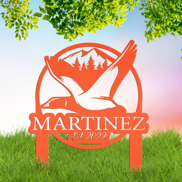 Custom Duck Hunting Metal Lawn Sign - Personalized  Lawn Sign-Duck-Mallard Hunting Yard Signs -Stakes-Duck Hunting-Club-Organization -Business Sign