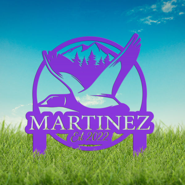 Custom Duck Hunting Metal Lawn Sign - Personalized  Lawn Sign-Duck-Mallard Hunting Yard Signs -Stakes-Duck Hunting-Club-Organization -Business Sign