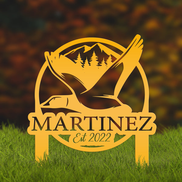 Custom Duck Hunting Metal Lawn Sign - Personalized  Lawn Sign-Duck-Mallard Hunting Yard Signs -Stakes-Duck Hunting-Club-Organization -Business Sign