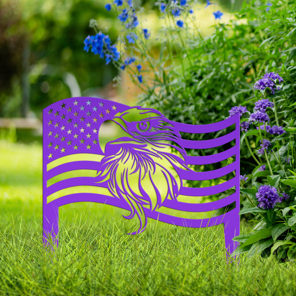 American Flag with Eagle Garden Flag, Garden Flag for the Lawn, Veteran Memorial Gift or Gravesite Decoration, Military, Navy, Airforce, Army Gifts , Patriotic Yard Decor