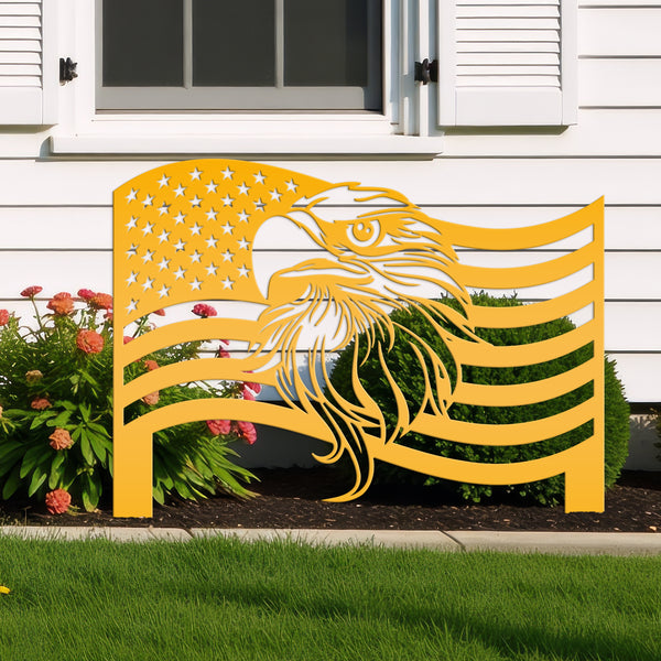American Flag with Eagle Garden Flag, Garden Flag for the Lawn, Veteran Memorial Gift or Gravesite Decoration, Military, Navy, Airforce, Army Gifts , Patriotic Yard Decor