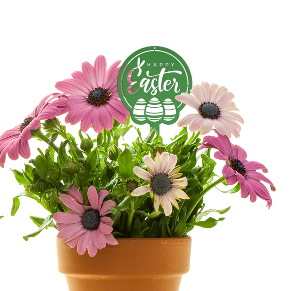 Outdoor Happy Easter Metal Yard Sign- Easter Eggs Sign- Outdoor Easter Decorations-Easter  Yard Art