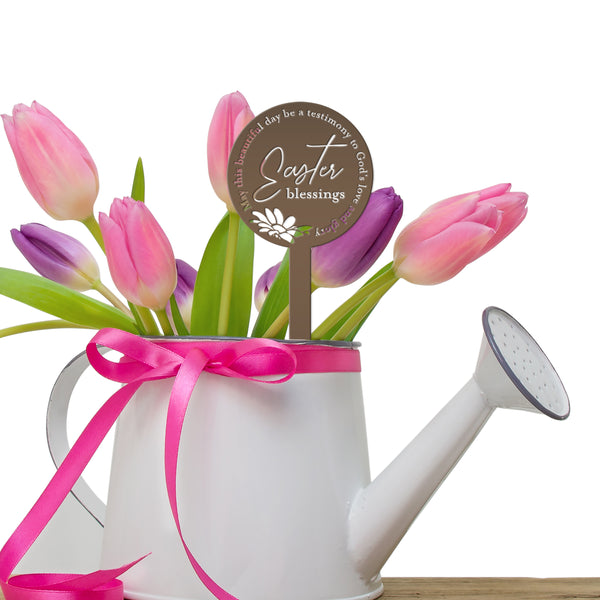 Metal Easter Blessings Metal Yard Stake - Outdoor Easter Decor-Easter Season- Easter Gift-Easter Ornaments