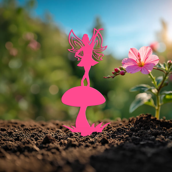 Metal Garden Fairy Yard Stakes-Fairy Yard Art-Fairy Flower Garden Decor- Fairy Garden Decor-Fairy Flower Garden Decor