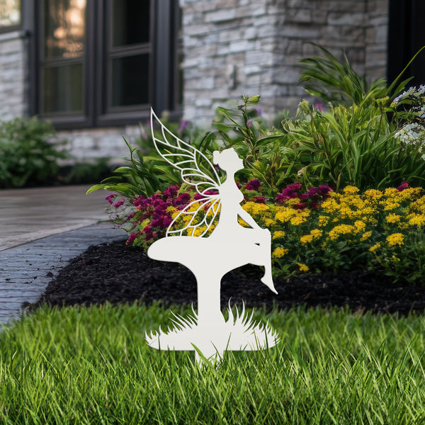 Metal Garden Fairy Yard Stakes-Fairy Yard Art-Fairy Flower Garden Decor- Fairy Garden Decor-Fairy Flower Garden Decor