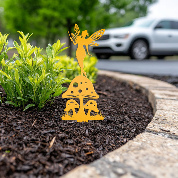 Metal Garden Fairy Yard Stakes-Fairy Yard Art-Fairy Flower Garden Decor- Fairy Garden Decor-Fairy Flower Garden Decor