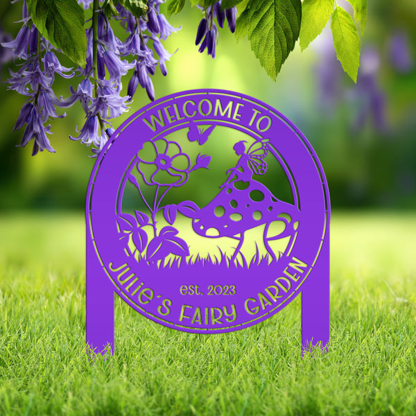 Personalized Fairy Garden Yard Stake, Mother's Day Gift, Gift for the Gardner, Greenhouse Sign, Flower Garden Sign, Garden Fairy Sign