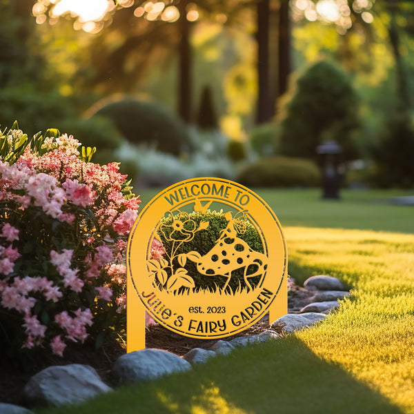 Personalized Fairy Garden Yard Stake, Mother's Day Gift, Gift for the Gardner, Greenhouse Sign, Flower Garden Sign, Garden Fairy Sign