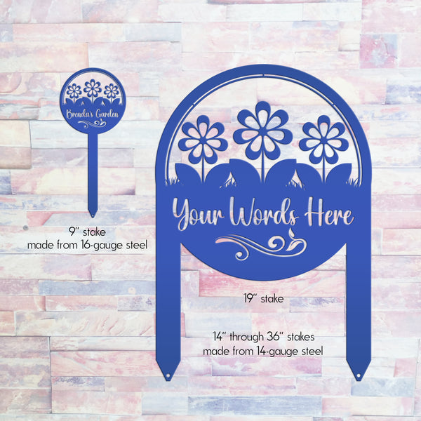 Personalized Flower Sign, Mother's Day Gift, Gift for the Gardner, Flower Bed Sign, Garden Club Sign