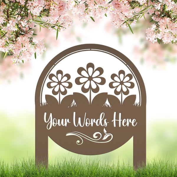 Personalized Flower Sign, Mother's Day Gift, Gift for the Gardner, Flower Bed Sign, Garden Club Sign