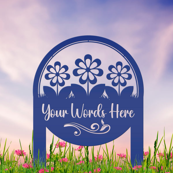 Personalized Flower Sign, Mother's Day Gift, Gift for the Gardner, Flower Bed Sign, Garden Club Sign