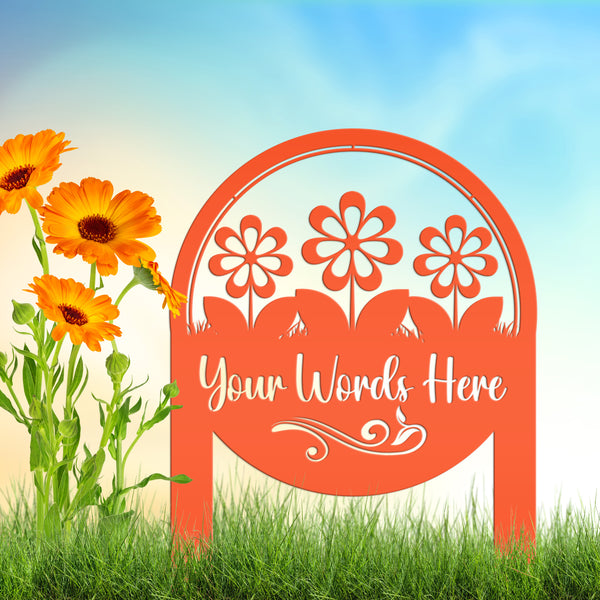 Personalized Flower Sign, Mother's Day Gift, Gift for the Gardner, Flower Bed Sign, Garden Club Sign