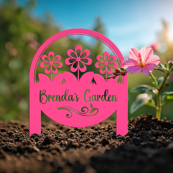Personalized Flower Sign, Mother's Day Gift, Gift for the Gardner, Flower Bed Sign, Garden Club Sign