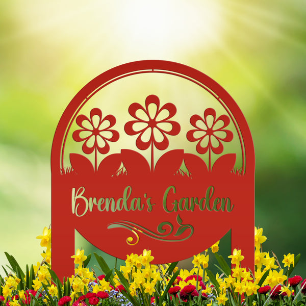Personalized Flower Sign, Mother's Day Gift, Gift for the Gardner, Flower Bed Sign, Garden Club Sign