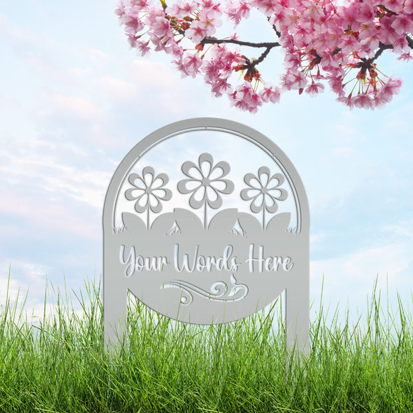 Personalized Flower Sign, Mother's Day Gift, Gift for the Gardner, Flower Bed Sign, Garden Club Sign