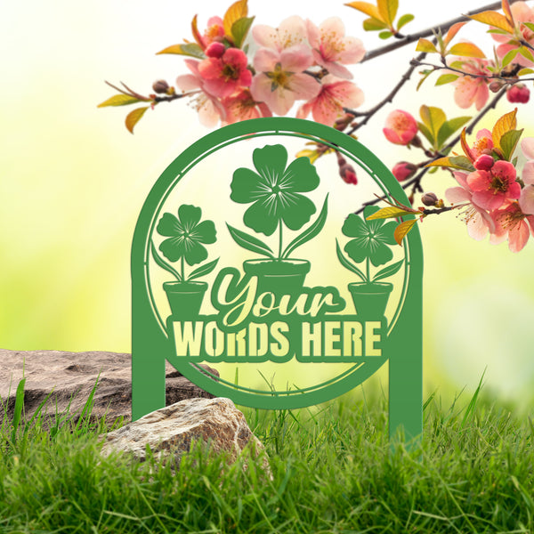 Custom Garden Yard Sign, Mother's Day Gift, Outdoor Metal Garden Stake-Flower Bed Decor