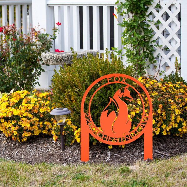 Custom Fox Address Sign-Fox Decor, Fox House Number Plaque, Fox Gift