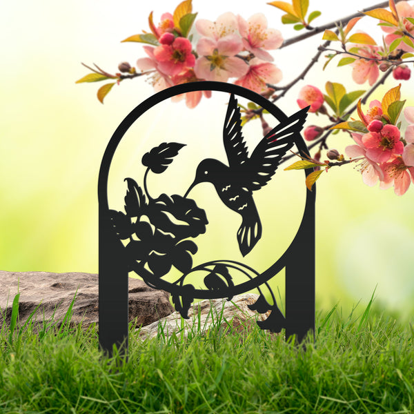 Hummingbird Metal Yard Stake -Mother's Day Gift -Garden Decor-Hummingbird Lovers-Bird Wall Yard Decor