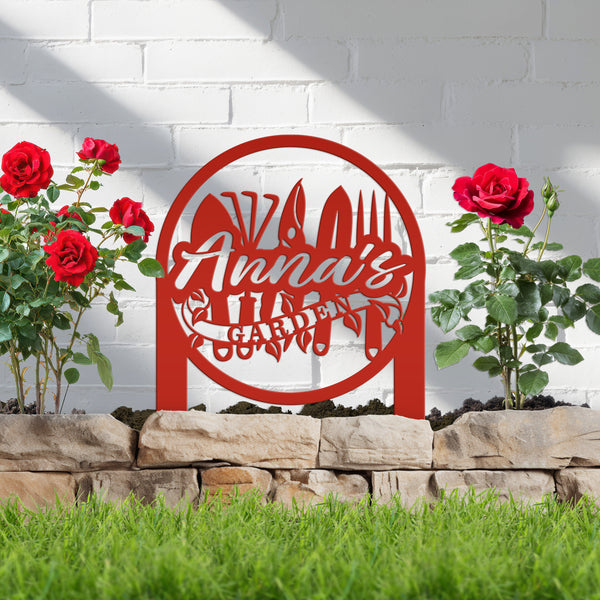 Personalized Garden Tool Metal Yard Stake , Garden Gift, Garden Yard Decor, Garden Yard Art, Gardener's Gift, Gift for Mom, Gift for Grandma
