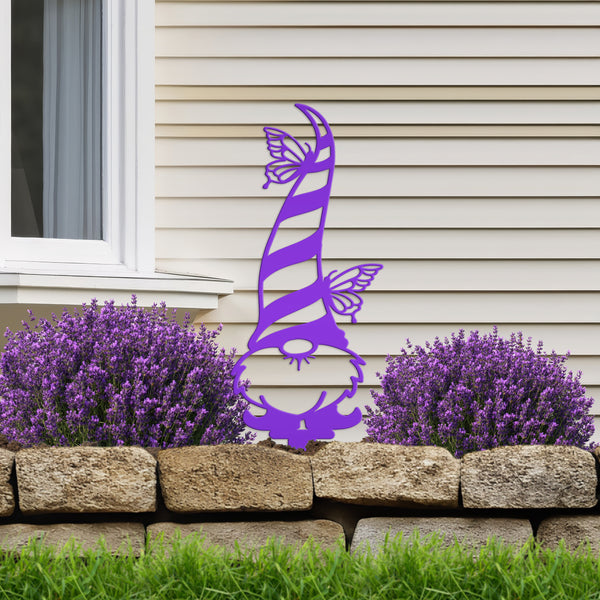 Gnome Metal Yard -Garden Stakes-Outdoor Lawn Gnome Stakes-Gnome Lovers-Garden Gnome Yard Ornaments-Outdoor Gnome Yard Stakes