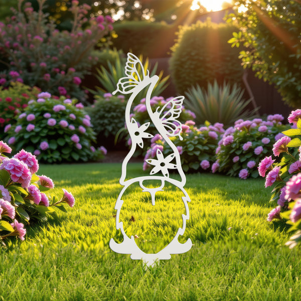 Gnome Metal Yard -Garden Stakes-Outdoor Lawn Gnome Stakes-Gnome Lovers-Garden Gnome Yard Ornaments-Outdoor Gnome Yard Stakes