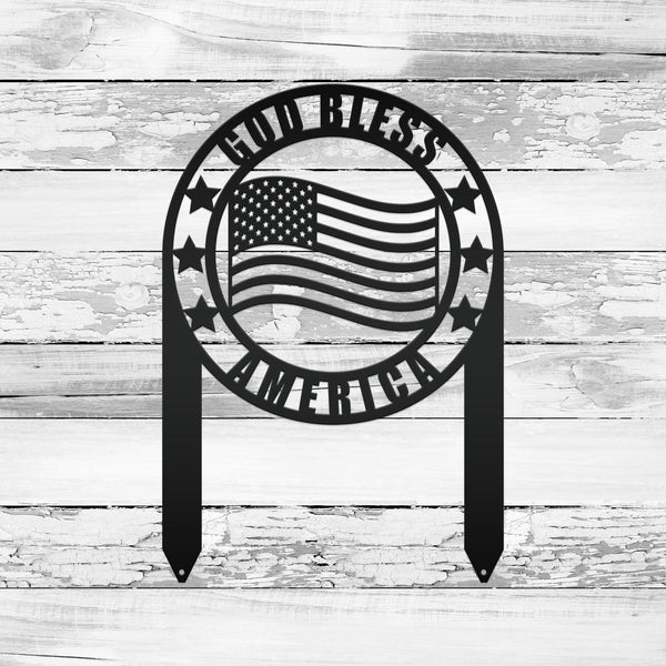 American Flag, Metal Garden Flag, Garden American Flag, Garden Flag with Stars and Stripes, Garden Flag Gift, America Lovers Gift