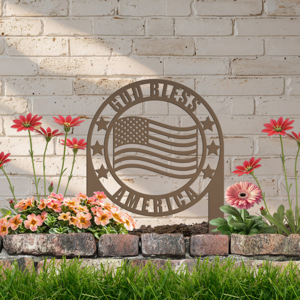American Flag, Metal Garden Flag, Garden American Flag, Garden Flag with Stars and Stripes, Garden Flag Gift, America Lovers Gift