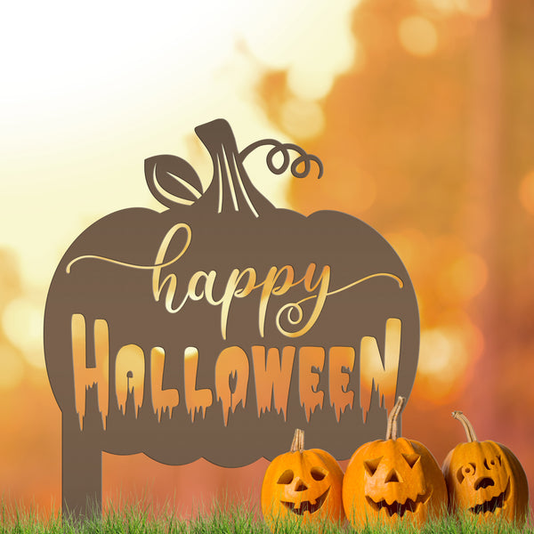Happy Halloween Yard Stake and Sign- Halloween Decor- Fall Decor