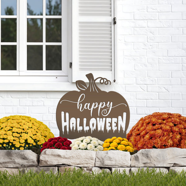 Happy Halloween Yard Stake and Sign- Halloween Decor- Fall Decor