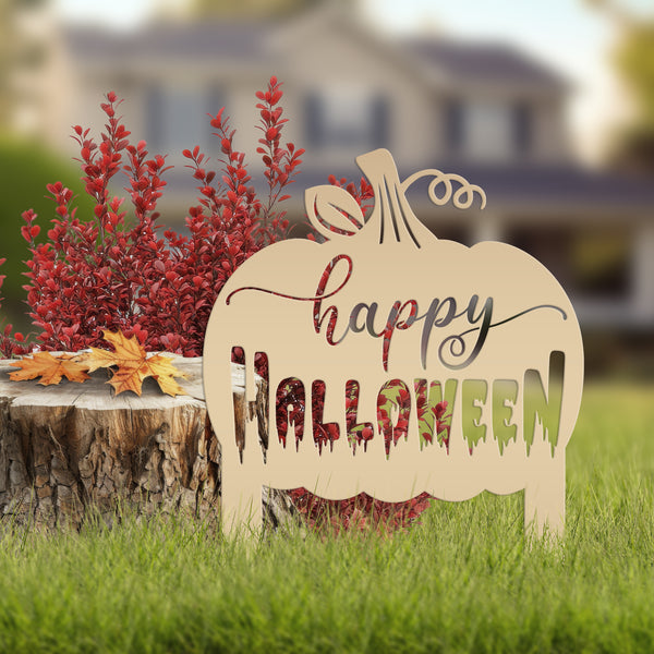 Happy Halloween Yard Stake and Sign- Halloween Decor- Fall Decor