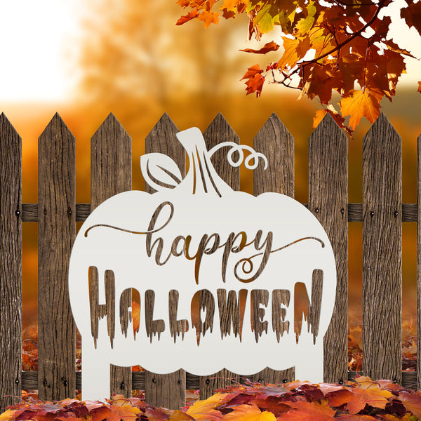 Happy Halloween Yard Stake and Sign- Halloween Decor- Fall Decor