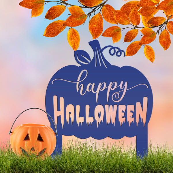 Happy Halloween Yard Stake and Sign- Halloween Decor- Fall Decor