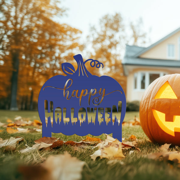 Happy Halloween Yard Stake and Sign- Halloween Decor- Fall Decor