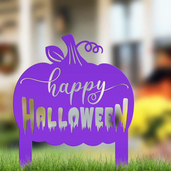Happy Halloween Yard Stake and Sign- Halloween Decor- Fall Decor