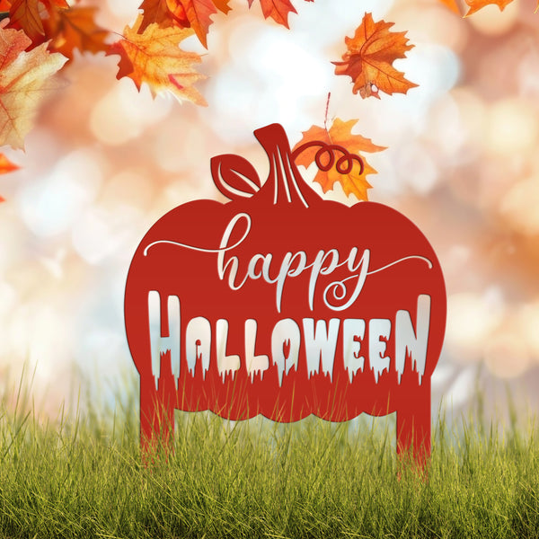 Happy Halloween Yard Stake and Sign- Halloween Decor- Fall Decor
