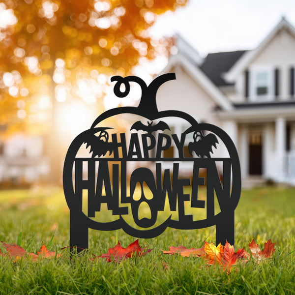 Happy Halloween Metal Decor