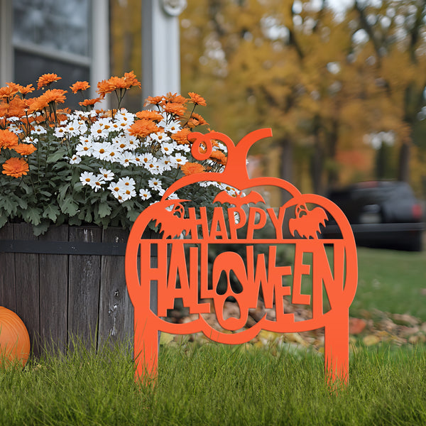 Happy Halloween Metal Decor