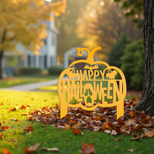 Happy Halloween Metal Decor