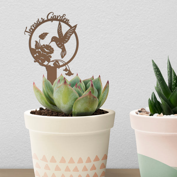 Customizable Metal Hummingbird Yard Stake - Mother's Day Gift-Personalized Mother's Day Gift for the Garden-Gardeners Gift-Garden Lovers -Gift for Grandma